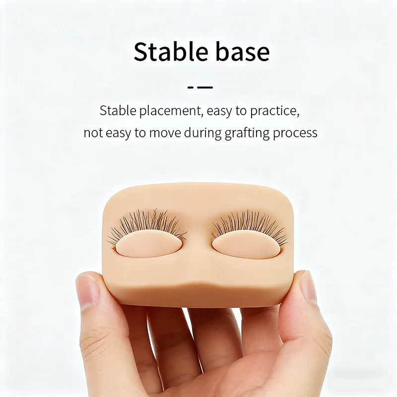 속눈썹 연장 연습용 미니 래쉬 플랫 트레이닝 헤드 교체 가능한 눈꺼풀 포함 초보자 및 전문가에게 적합