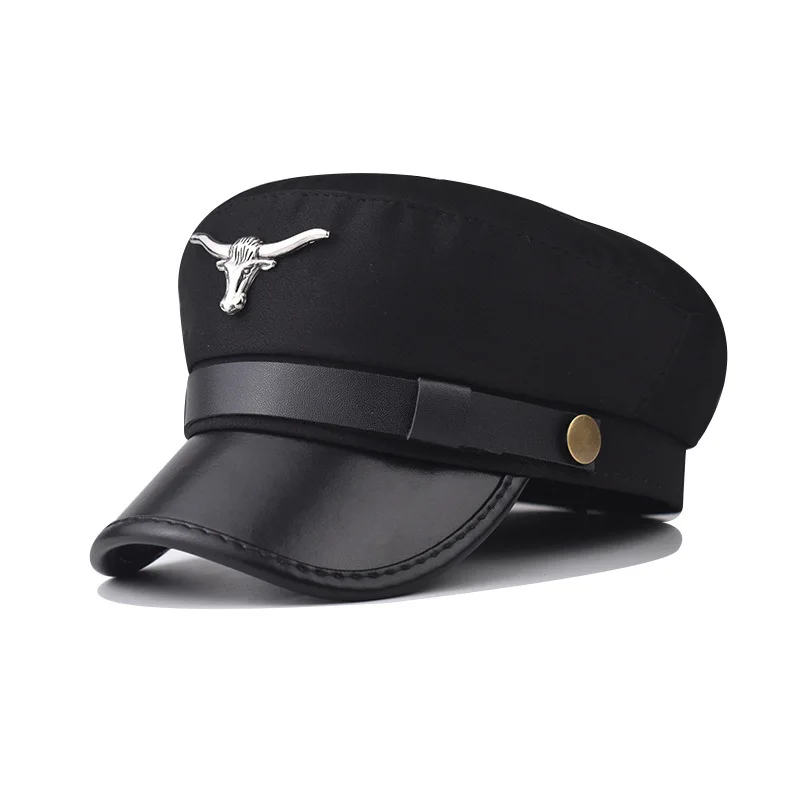 

Bullhead And Autumn Fashionable Versatile Beret Spring Thin Style Unique British Fashion Military Hat