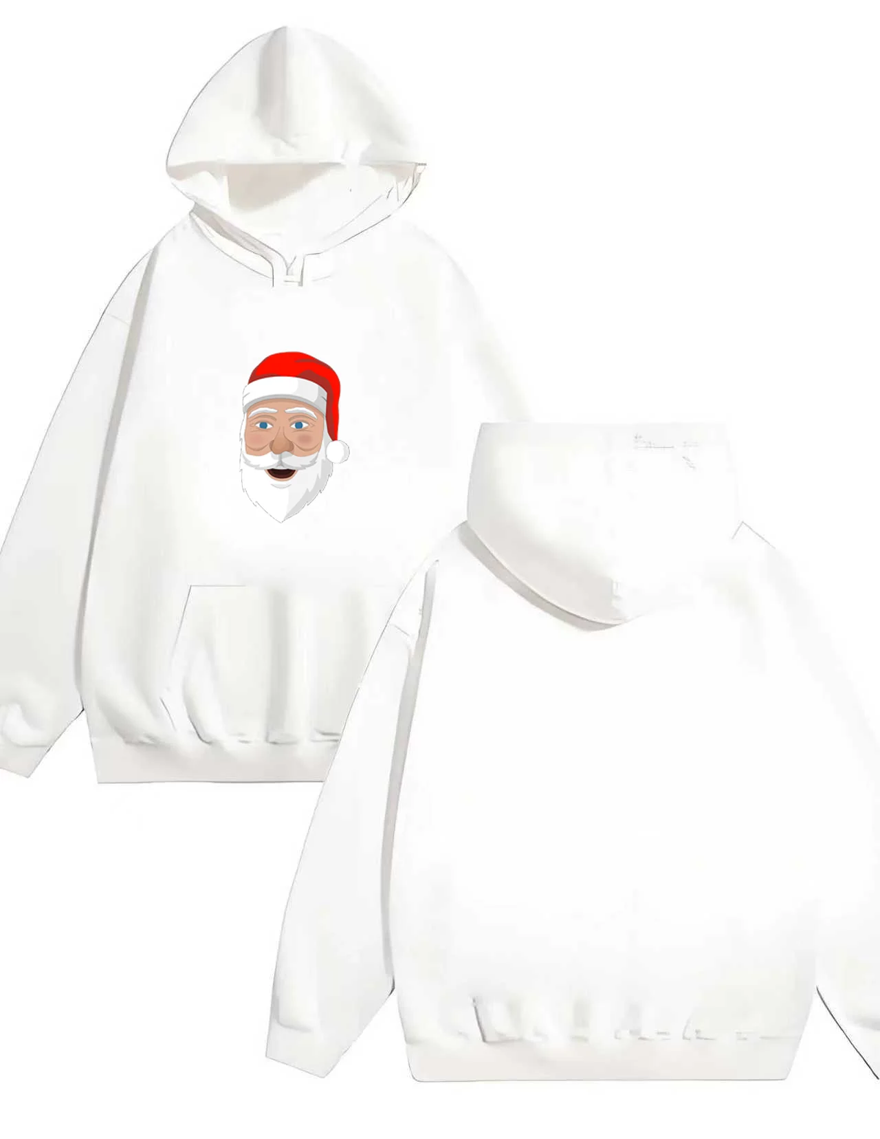 

Новая мужская и женская модная свободная толстовка с капюшоном объемом 330 г. с принтами в рождественском стиле.