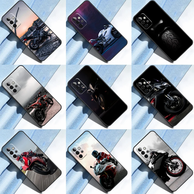 Retro Moto Cross Motorcycle Case For Samsung Galaxy A14 A34 A54 A23 A13 A33 A53 A73 A51 A71 A12 A22 A52 A32 Cover