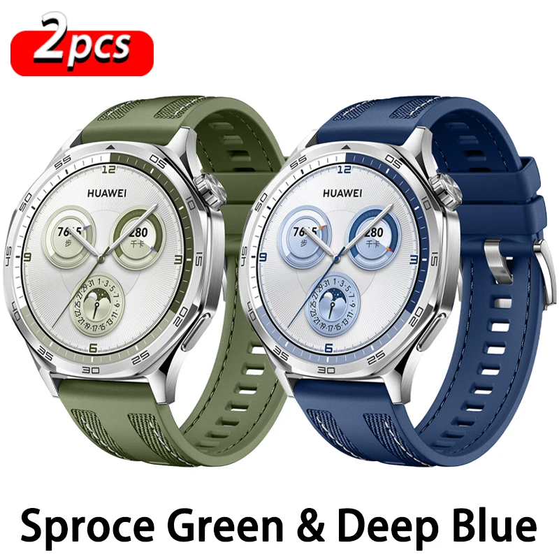 CRESTED Offizielles 22-mm-Nylonarmband für Huawei Watch GT 6 5 4 46 mm/Watch 4 5 6 Pro/GT 6 5 3 2 Pro 46 mm Verbund-Silikonarmband 6