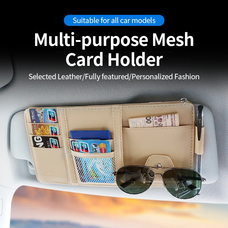 Car Sunshade Hanging Storage Wallet That Does Not Obstruct The View Can Store Cards And Driver's License Car Eyeglass Frames