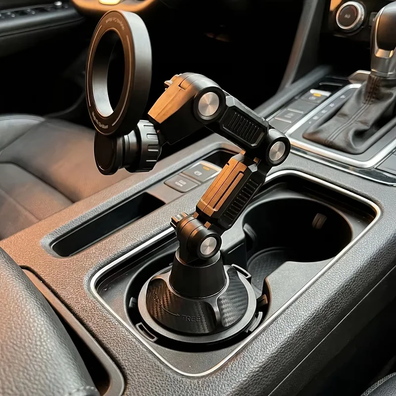 Super Strong Suction Car Cup Phone Holder 360° Rotatable Magnetic Phone Mount for Stable Mobile Support in Cars