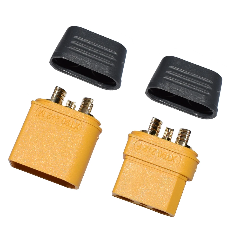 Amass XT90 2+2 Plug Connectors 4.5mm Gold Bullet Plated Connector Plug Male Female For RC Model Battery amass XT90 2 2 Plug