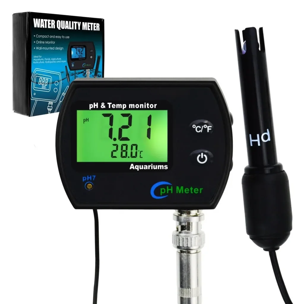 PH meter online PH temperature monitor fish tank aquarium aquaculture PH temperature tester