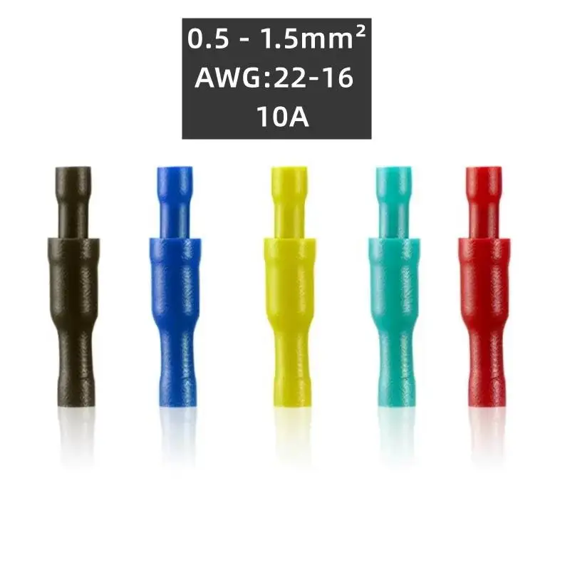 50/100Pcs Box-Packed Butt Crimping Terminal  Type Lnsulated Electrical Connector Female And Male Wire ConnectorBH-ELEVEN
