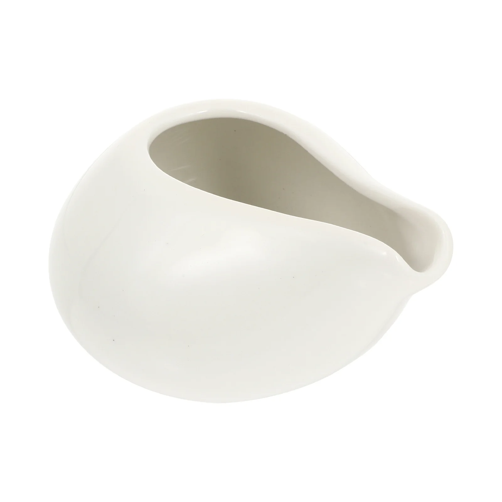 

Ceramic Sauce Jug Creamer Pitcher No Handle Suitable for Gravy Sauce Dressing Serving Round Smooth Surface for Home Restaurant