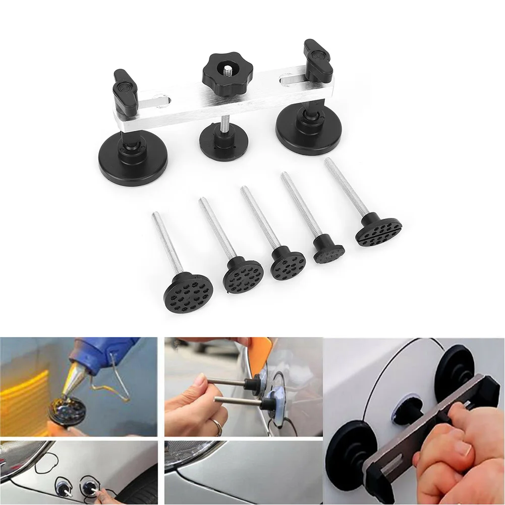 

Car Body Paintless Dent Puller Bridge Removal Tool Aluminum Professional Repair Kit