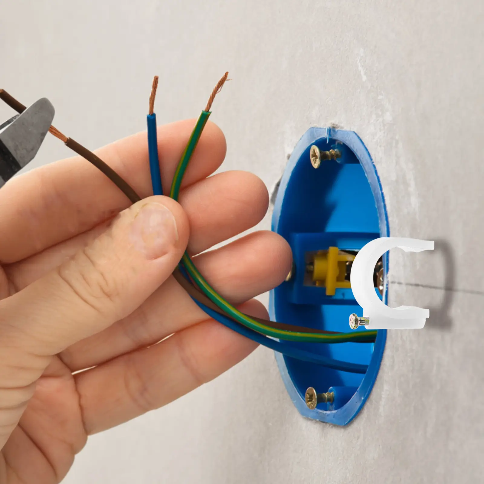 50Pcs Cable Staple Wire Holder Nail- Pe Material Sturdy Coaxial Ethernet TV Speaker Cable Clips Wall Mount Fastener