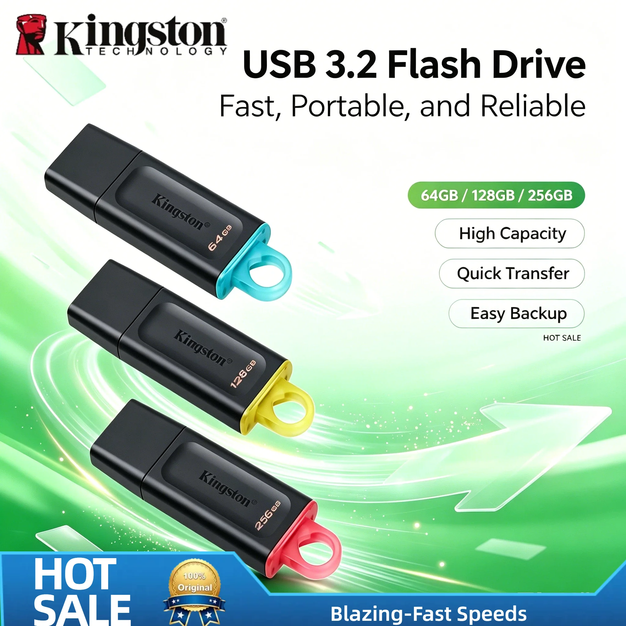 Kingston DTX 32GB 64GB 128GB 256GB USB 3.2 Gen 1 Mini Key Flash Drive Memory Stick for PC Laptop Desktop
