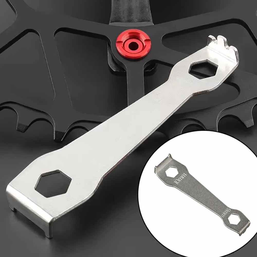 Road Bike Chainring Screw Wrench Chainwheel Plate Bolts Key Cycling Repair Removing Install Hand Tool Silver