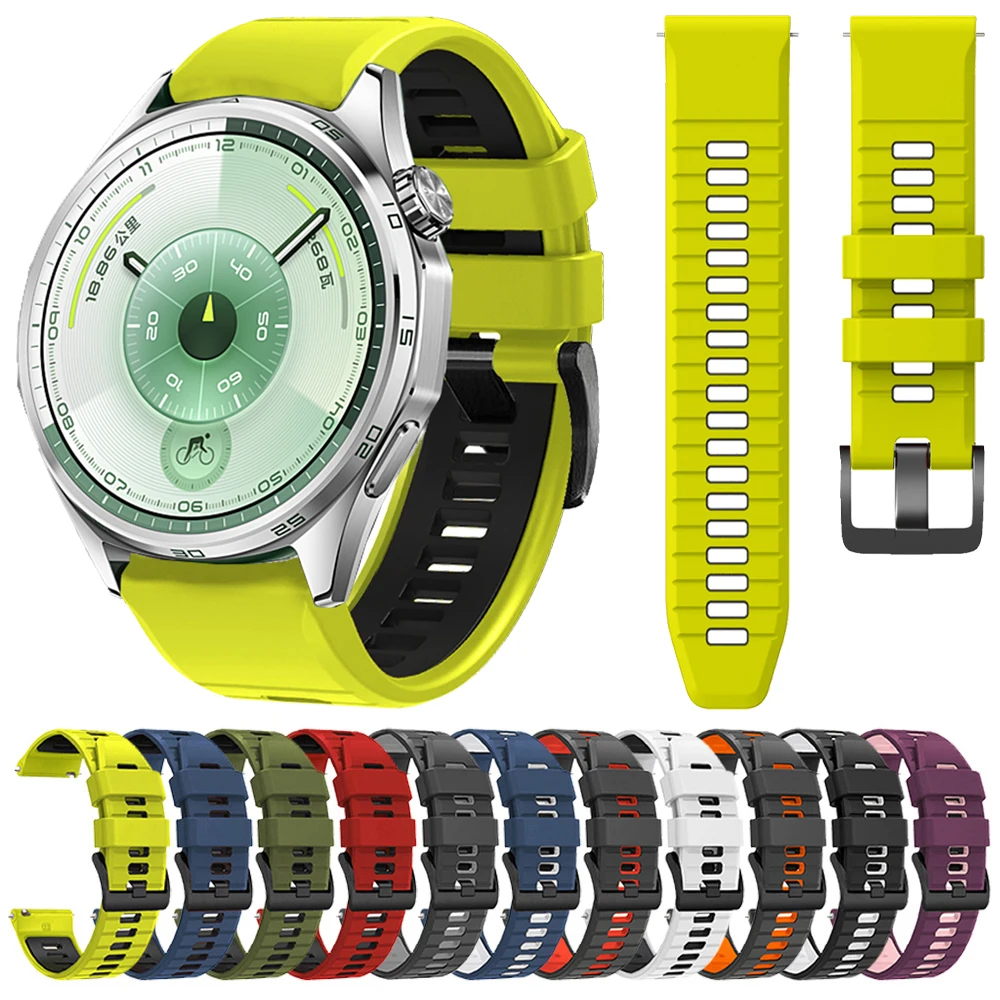 Спортивный силиконовый ремешок 20 мм 22 мм для HUAWEI WATCH GT6 Pro GT 5 4 3 SE 2 46 мм 42 мм/часы 5 4 3 Pro Сменные браслеты-браслет