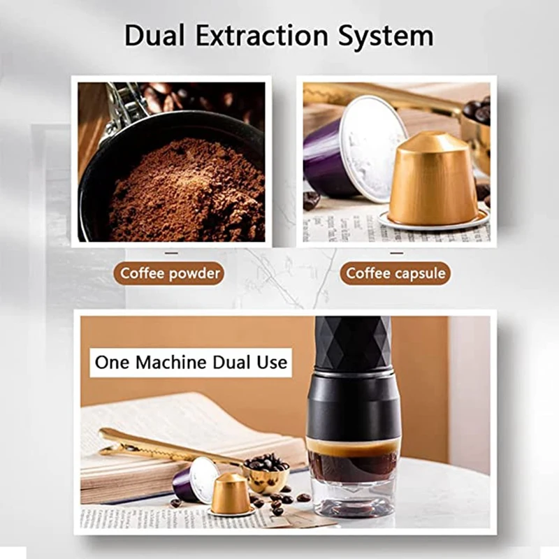 Portable Hand Press Coffee Maker, máquina de café expresso durável, moído para viagens e piquenique