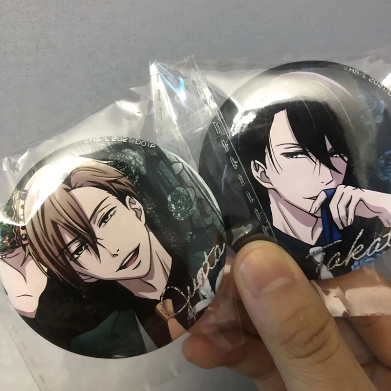 Anime Dakaichi Junta Takato Cosplay Brooch Creative Tinplate Badge Lapel Pins 2Pcs/set Bag Ornament Accessory Collect Prop