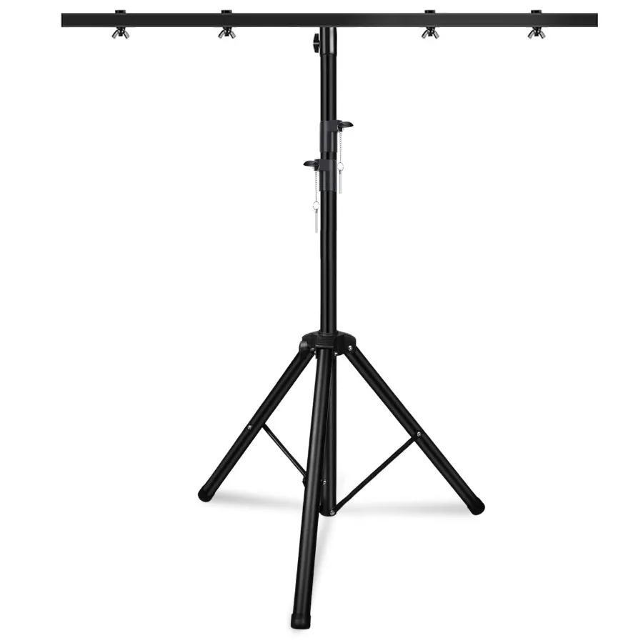 

5 Core DJ Light Stand Height Adjustable 39100 Heavy Duty Tripod Stage Lights Stands w Light T Bar
