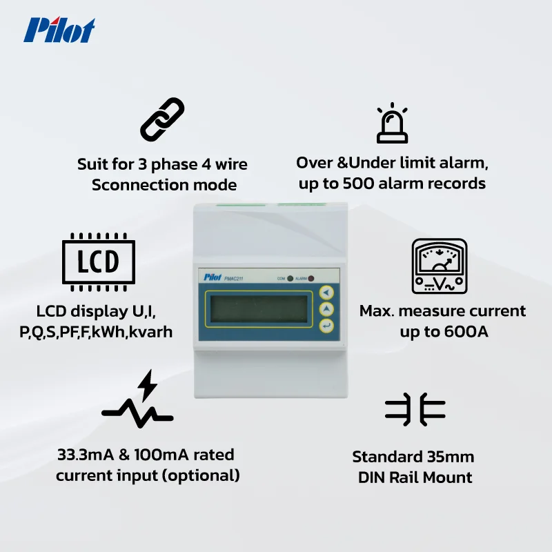 PILOT PMAC211 Modbus 12 Channel Multi Channel Energy Meter