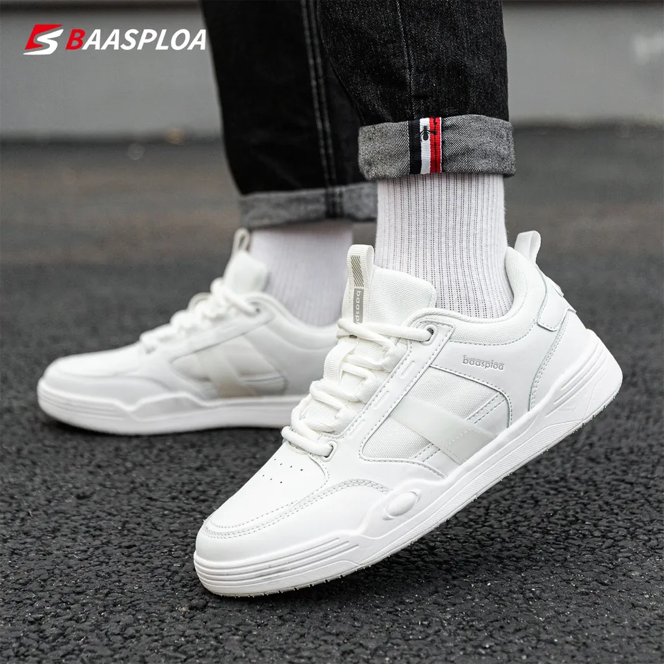 Baasploa New Men Outdoor Sports Walking Shoes Mesh Surface Breathable Non-Slip Men Shoes Comfortable Lightweight Casual Shoes