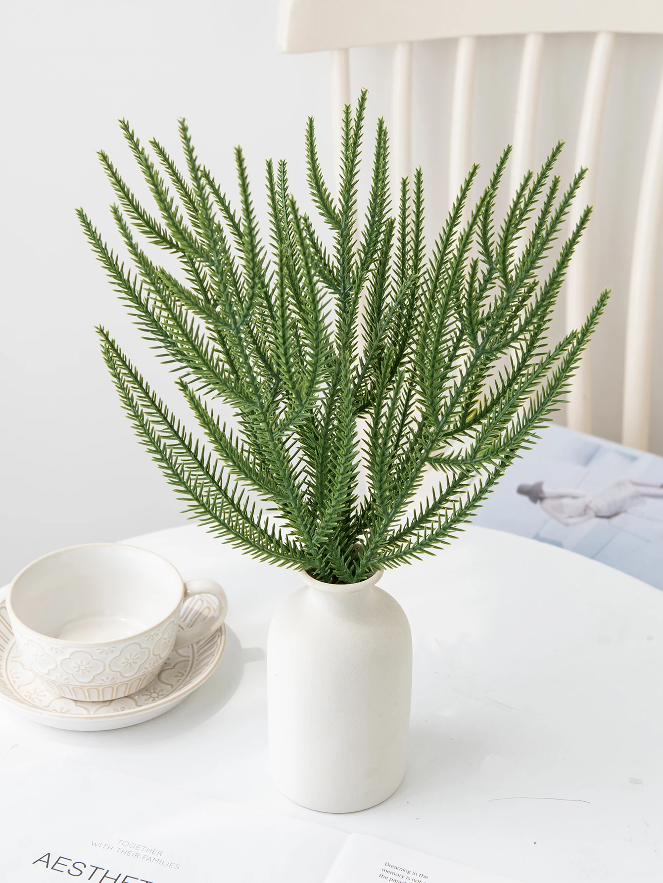 5/10 Stück künstliche Pflanzen, Kunststoff-Tannennadeln, Weihnachtsbaum, Heim- und Raumdekoration, Festival, Outdoor-Garten-Zubehör, DIY-Geschenkbox – Detail 8