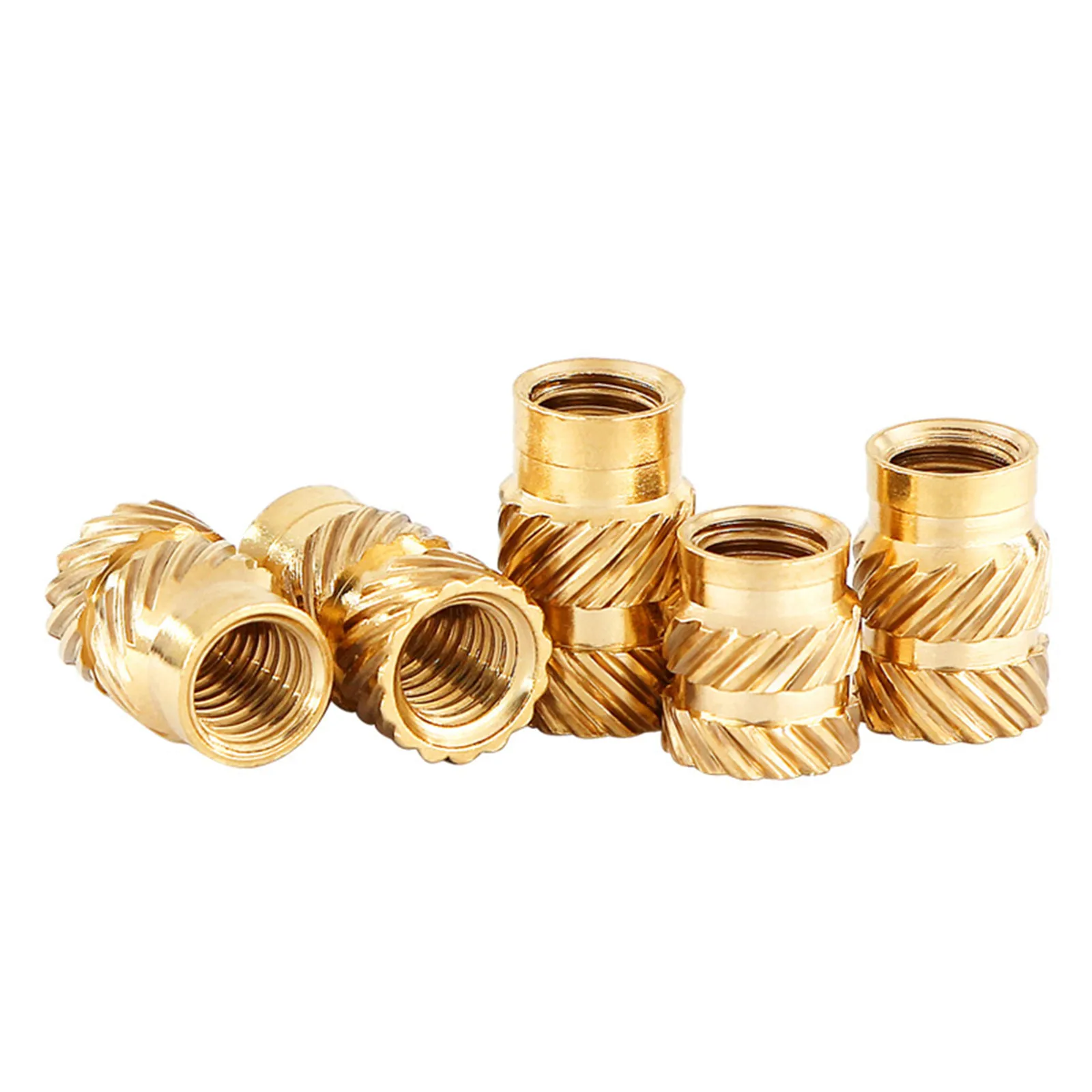 

Brass Threaded Insert Nut Kit M2 M2.5 M3 M4 M5 M6 M8 Hot Melt Heat Knurled Embed Injection Copper Insertnut For 3D Print Plastic