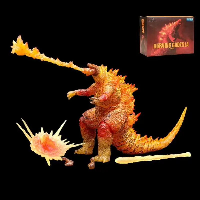 2019 Movie Godzilla Vs Destoroyah Action Figure 18cm Burning Godzilla Monster Car Desktop Ornament Model Pvc Toy Gift For Kids