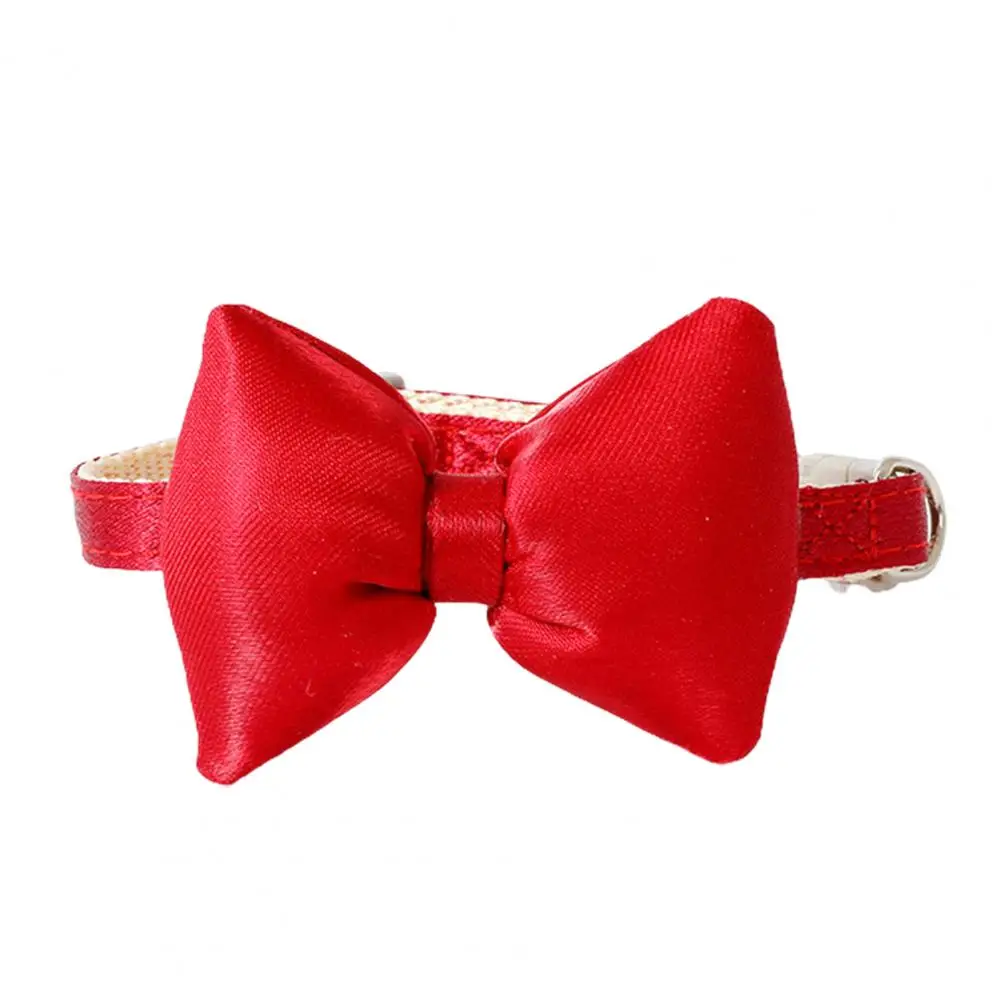 Faux Silk  Great Lovely Cat Bow Tie Collar Pet Jewelry Ornament Eye-catching Pet Collar Friendly to Skin   Pet Accessories