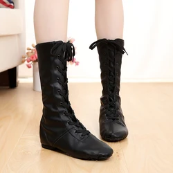 Free Shopping New PU Leather Long-barreled Belt High Modern Boots Jazz Dance Shoes