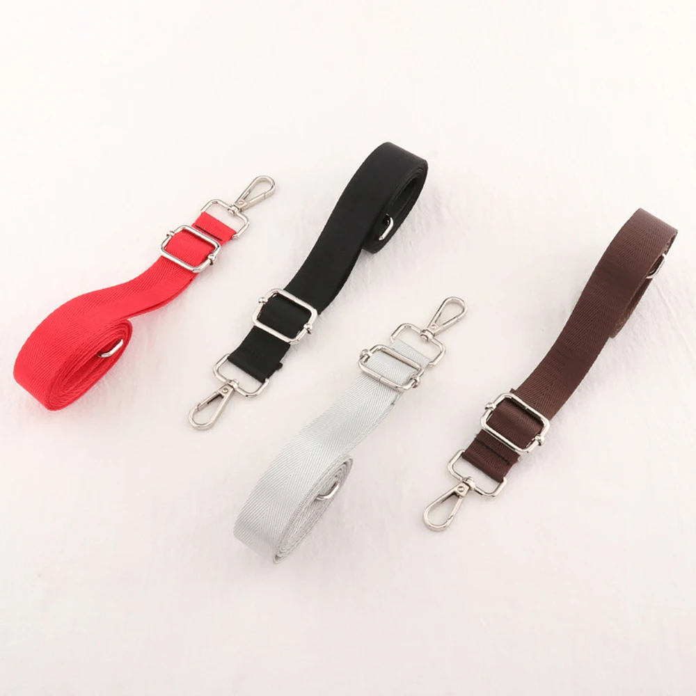 Shoulder Bag Strap Fashion Wide Replacement Strap For Bags Nylon Woman Messenger Bag Accessories Silver Metal Buckle Bag Straps