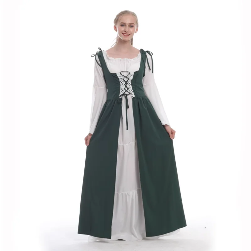 

European Court Retro Long Dress Princess Queen Dress Adult Cosplay Costume