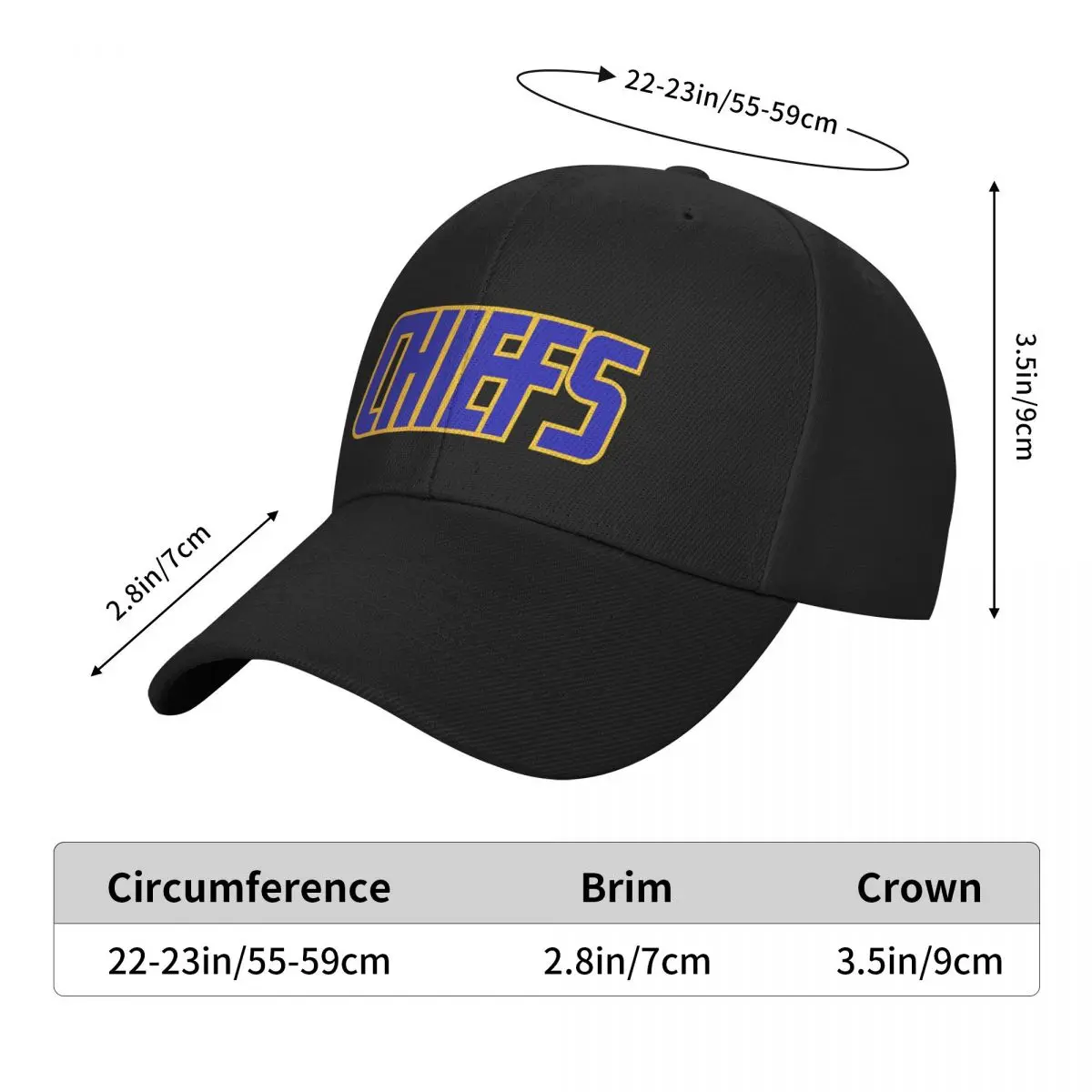 Charlestown Chiefs Ice Hockey Team Logo (Slap Shot movie) Baseball Cap Sun Hat For Children hard hat Women Men's