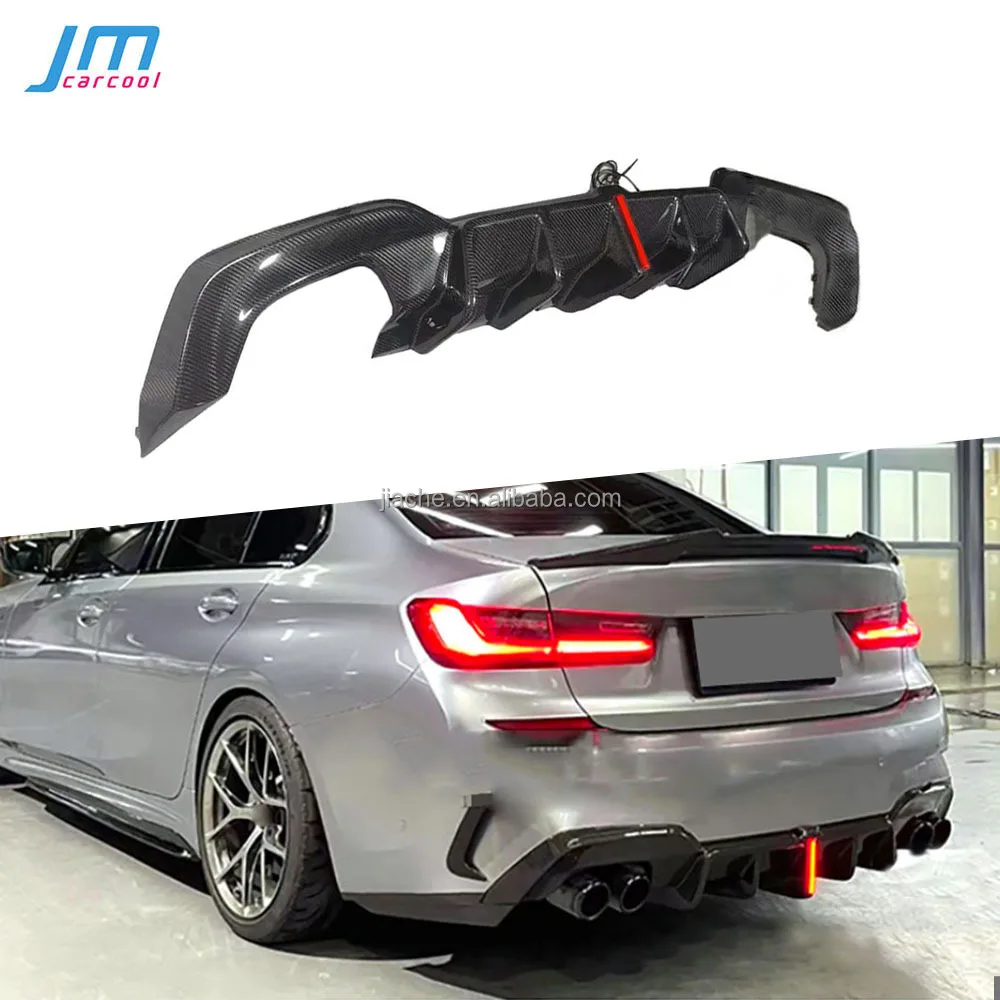 

Carbon Fiber FRP Car With LED Light Rear Bumper Lip Diffuser for BMW G20 G28 M Sport M340i 2020 - 2022 Car Styling