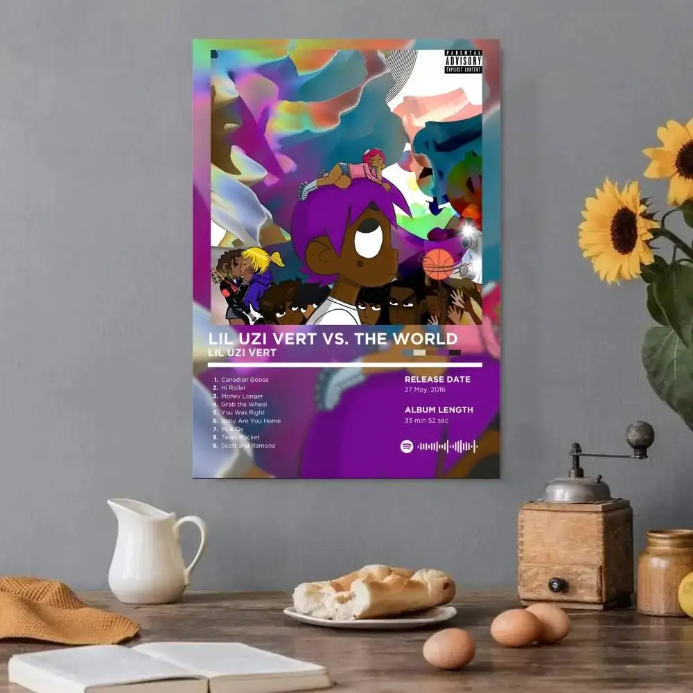 مغني الراب ليل عوزي فيرت ألبوم الموسيقى ملصق غرفة نوم ملصقات جدار غرفة المعيشة مدخل جدارية ديكور المنزل