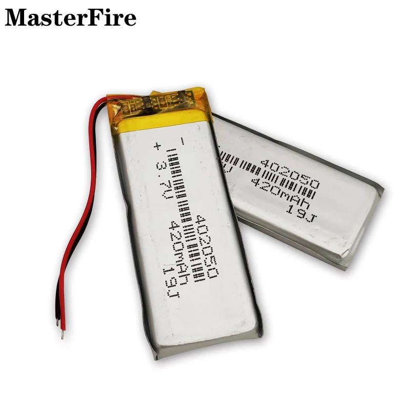 10x3.7 فولت 420 مللي أمبير بطارية ليثيوم بوليمر قابلة للشحن 402050 ل GPS الملاح قلم تسجيل لوحة المفاتيح اللاسلكية LED بطاريات المصباح