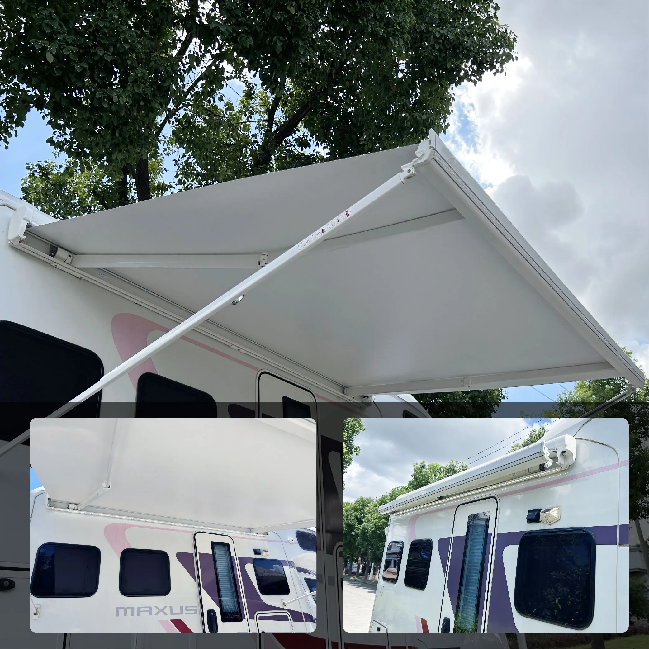 Side Mounted RV Motorhome Caravan Awning for Camper Van