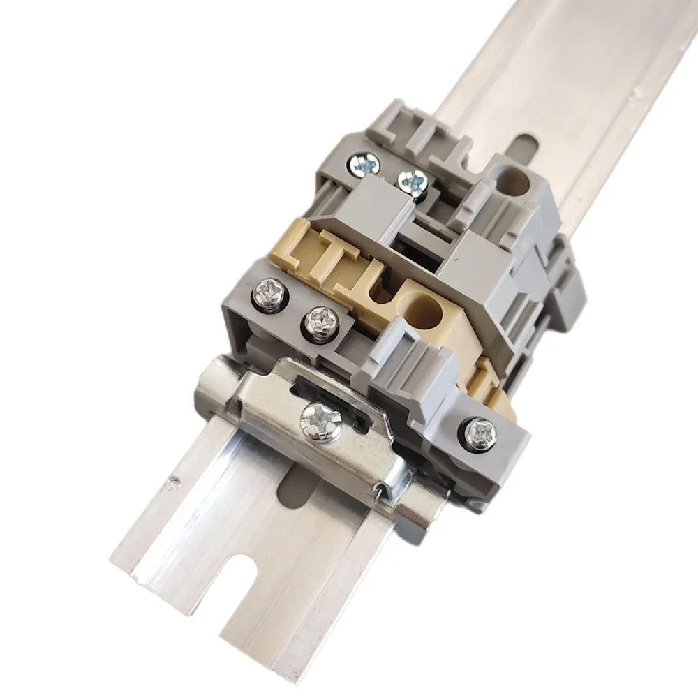 10Pcs End Stop Bracket E/UK E/UK2 EW35 WKF35 Mounting NS 35 DIN Rail Terminal Block Fixed CLIPFIX Screwless Tool-free End Clamp