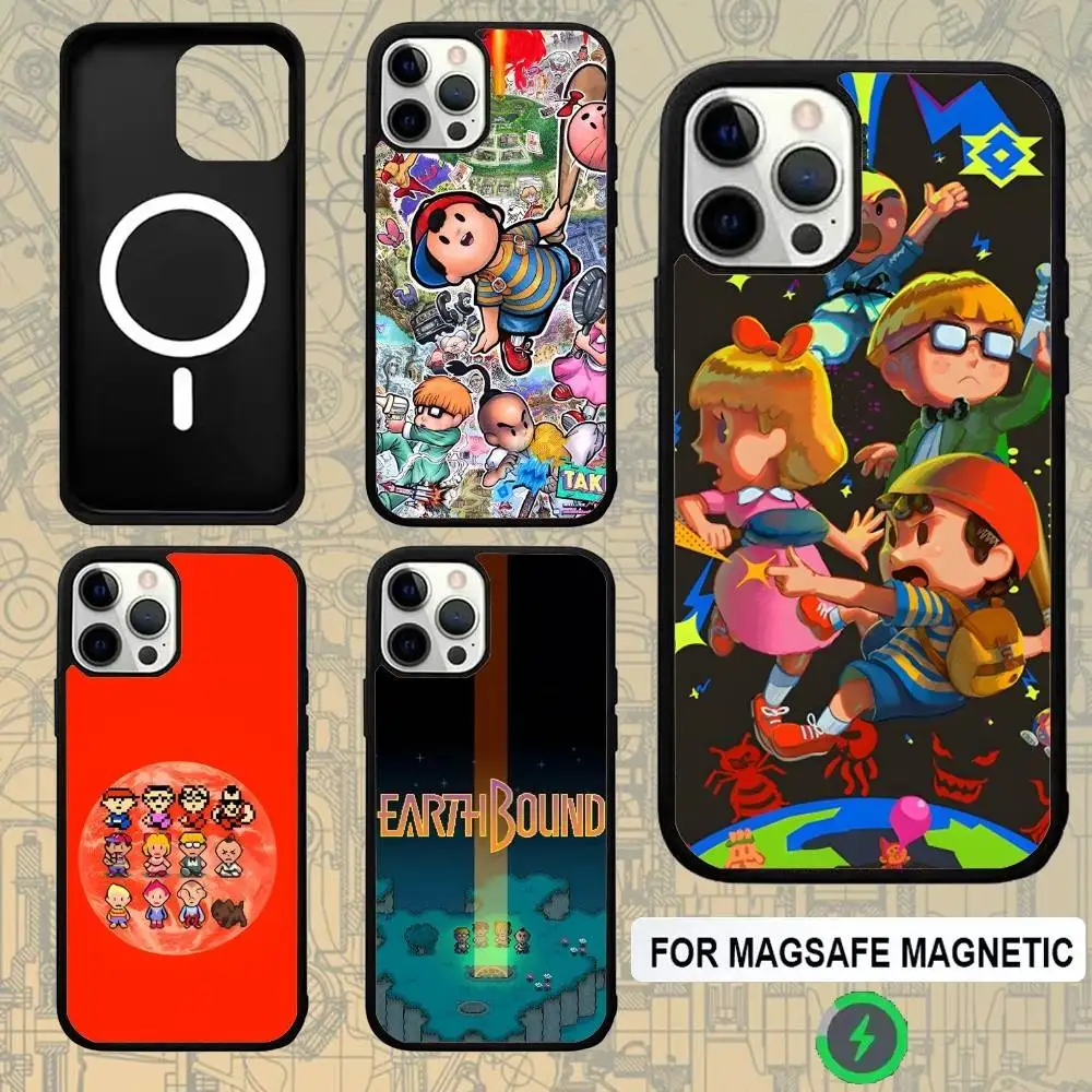 

E-EarthBound Mother 4 Game For Magsafe Wireless Charger Case For iPhone 15,16,17,13,14,11,12,Pro,Max,Plus,E,Air,Mini Magnetic