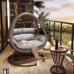 Balkon Korb Schaukel Rattan hängen Innen Hängematte Schaukel Schaukel Ei Muebles Jardin außen y Terraza Möbel