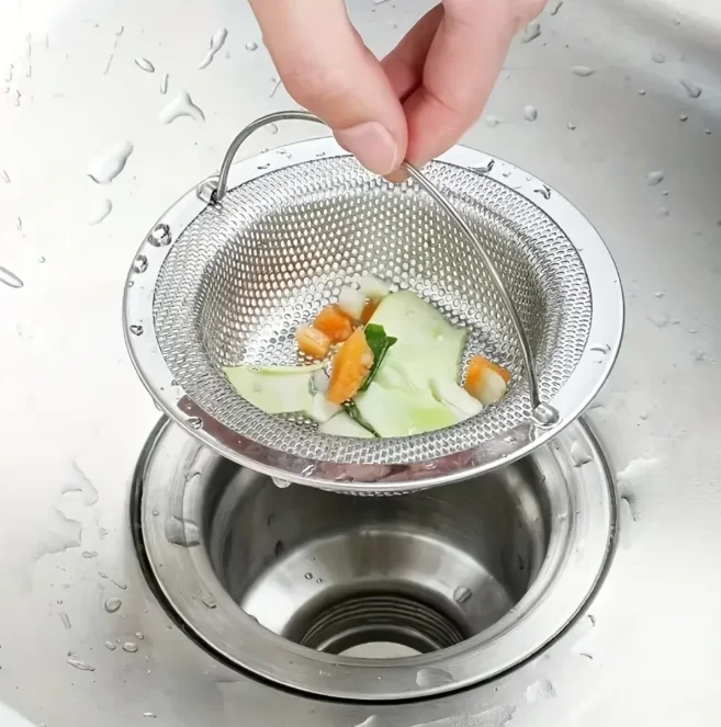 1PC Stainless Steel Kitchen Sink Hair Catcher Filter Food Residue Drainage Accessory for Bathtub Cleanliness