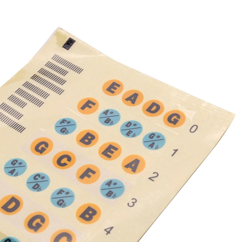 3X наклейки для нот на гитарном грифе, наклейка с изображением ладов на грифе для начинающих, обучающая практика (бага-многоцветная)