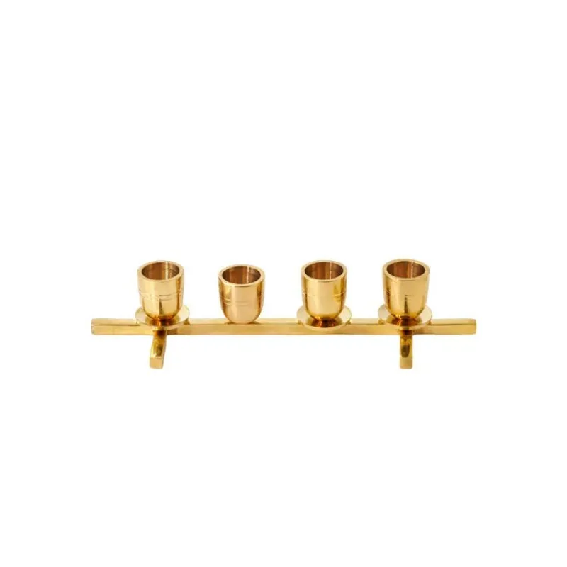 

light luxury gold four-headed candlestick ornament villa restaurant bedroom atmosphere decoration