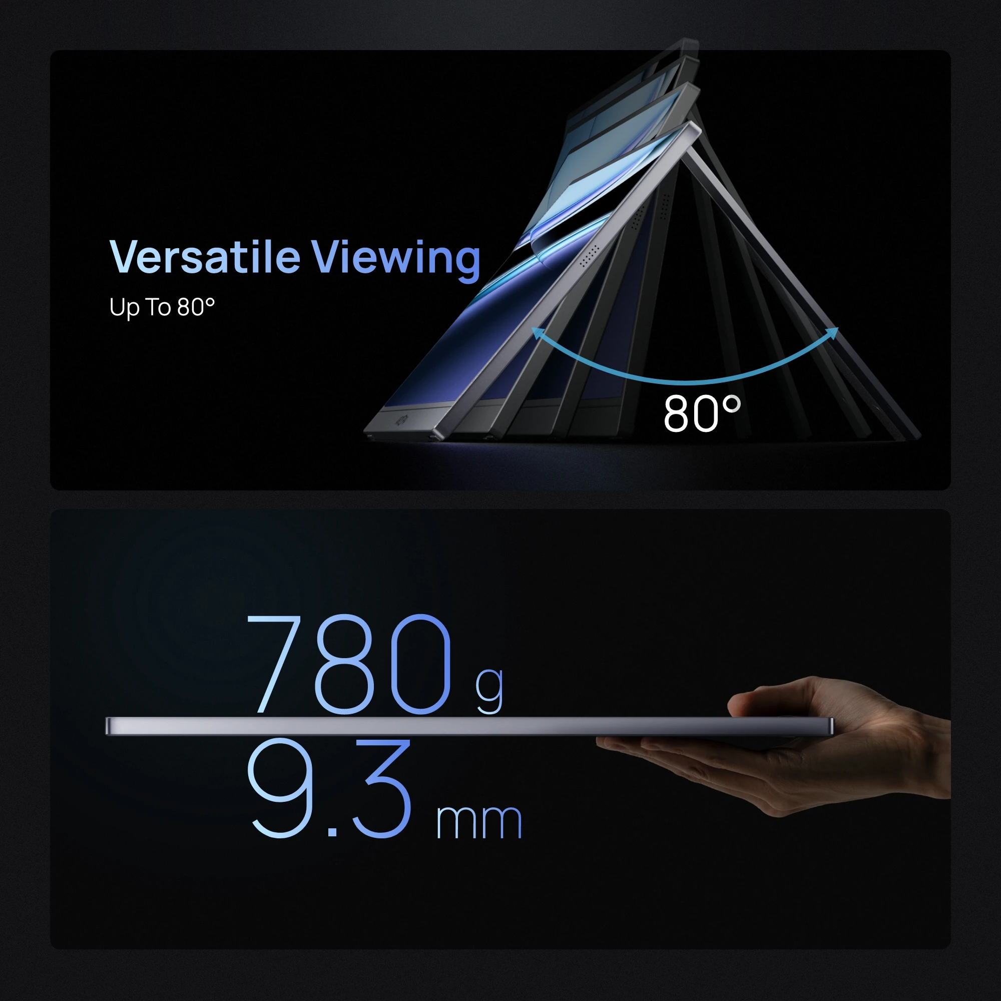 [رمادي فضائي جديد] شاشة كمبيوتر محمول محمول مقاس 16.1 بوصة 100% sRGB 144 هرتز مع حقيبة تخزين من النوع C Mini HDMI