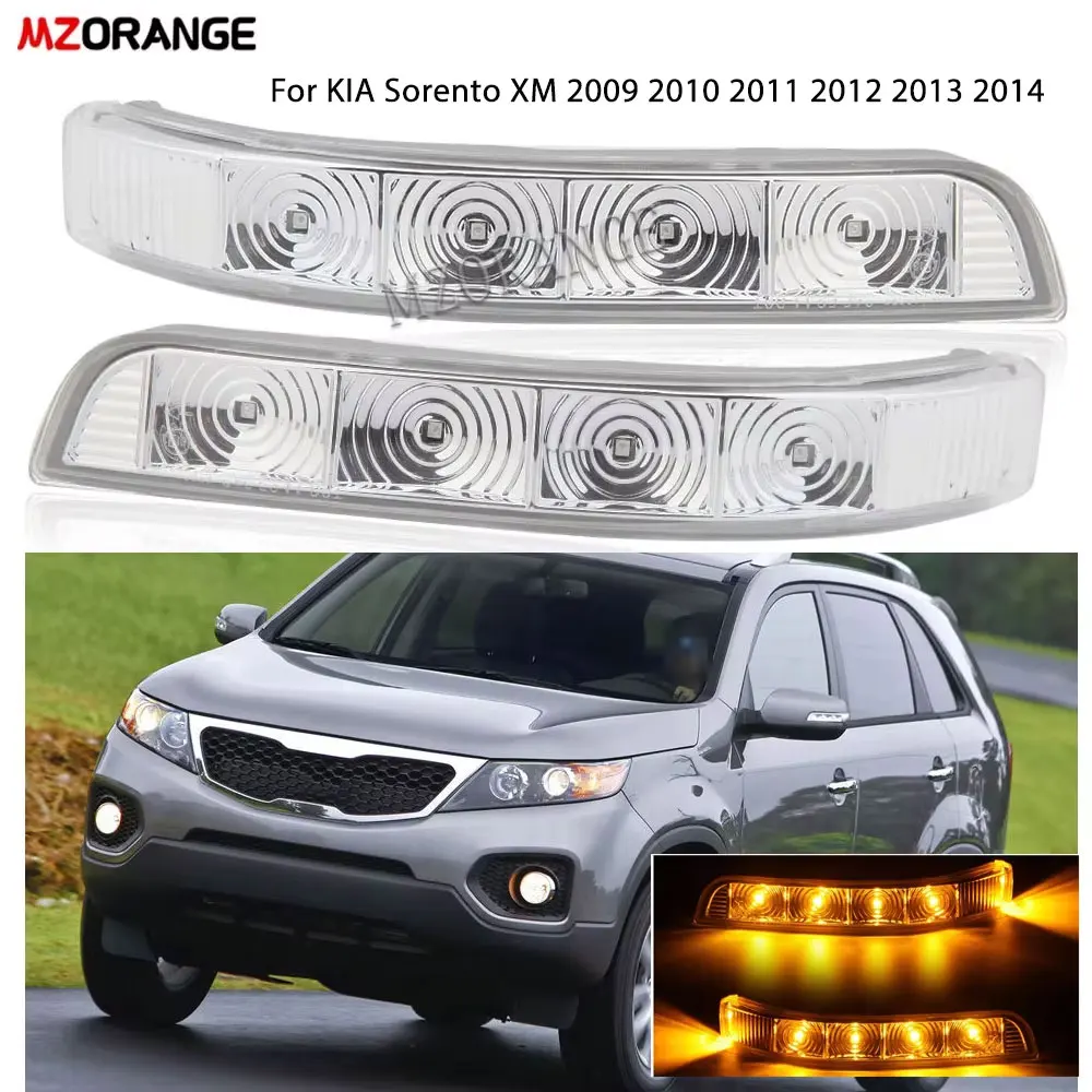 

Side Mirror Turn Signal For KIA Sorento XM 2009 2010 2011 2012 2013 2014 Car Rearview 4 LED Light Repeater Accessories parts