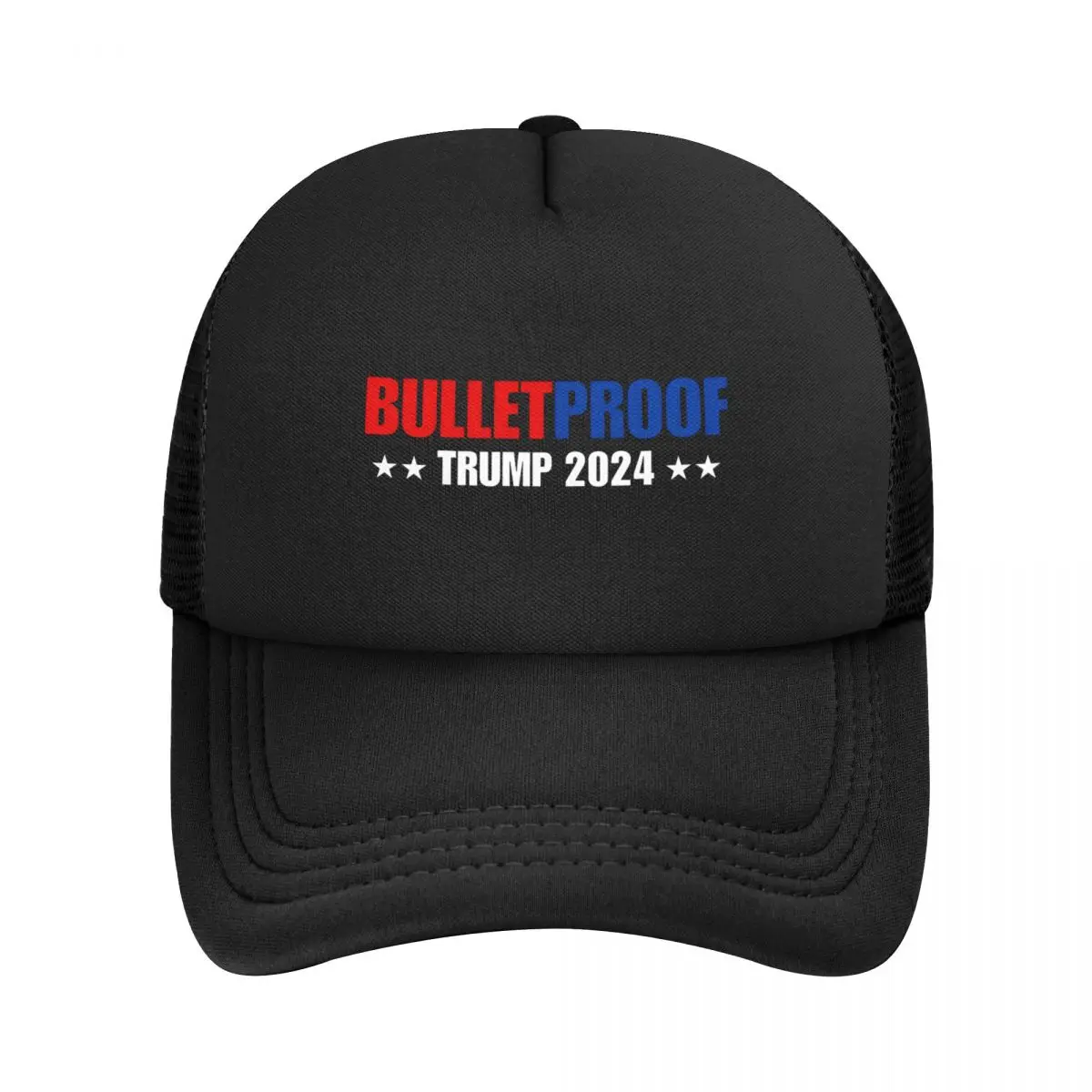 Bulletproof Trump 2024 Fight Mesh Foam Trucker Hat Trendy Shooting Summer Cooling Mesh-back Snapback Cap Adjustbale