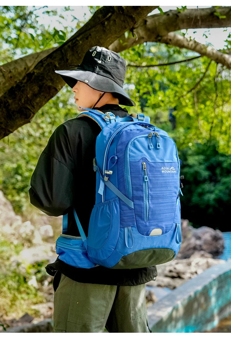 Nylon Wasserdichter Rucksack Casual Outdoor 35L Große Kapazität Reiserucksäcke Wandern Camping Bergsteigen Tasche Jugend Sporttaschen – Detail 15