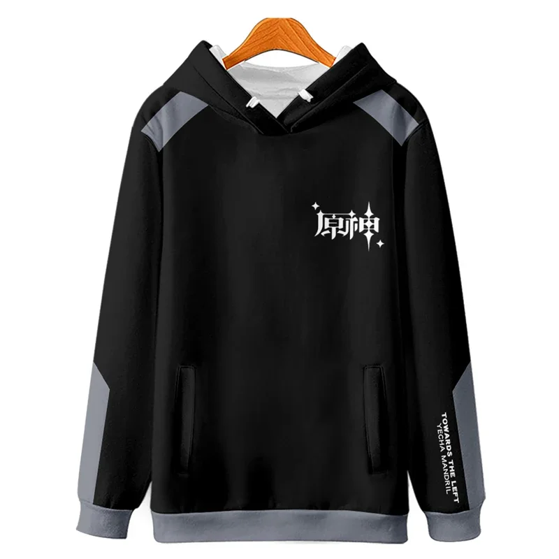 Anime Genshin Tác Động 3D In Hình Khóa Kéo Lên Nữ/Nam Hoodie Áo Dạo Phố Hip Hop Dây Kéo Mũ Trùm Đầu Paimon Cosplay trang Phục