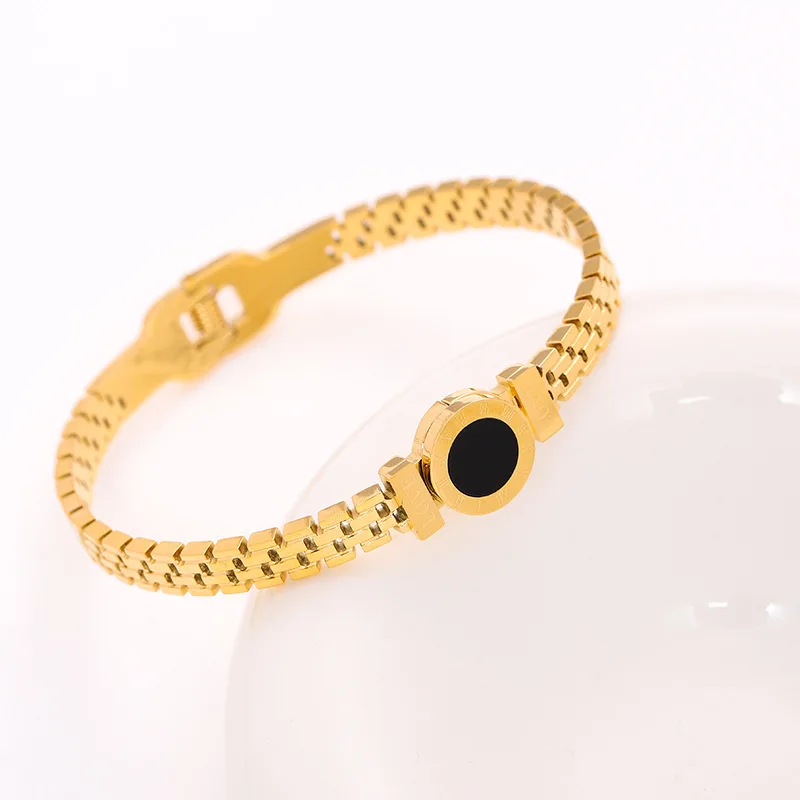1PC Men's and Women's Fashion Roman Digital Stainless Steel Bracelet for Date, Travel, Banquet, Party, Festival Dressing Gifts image 5