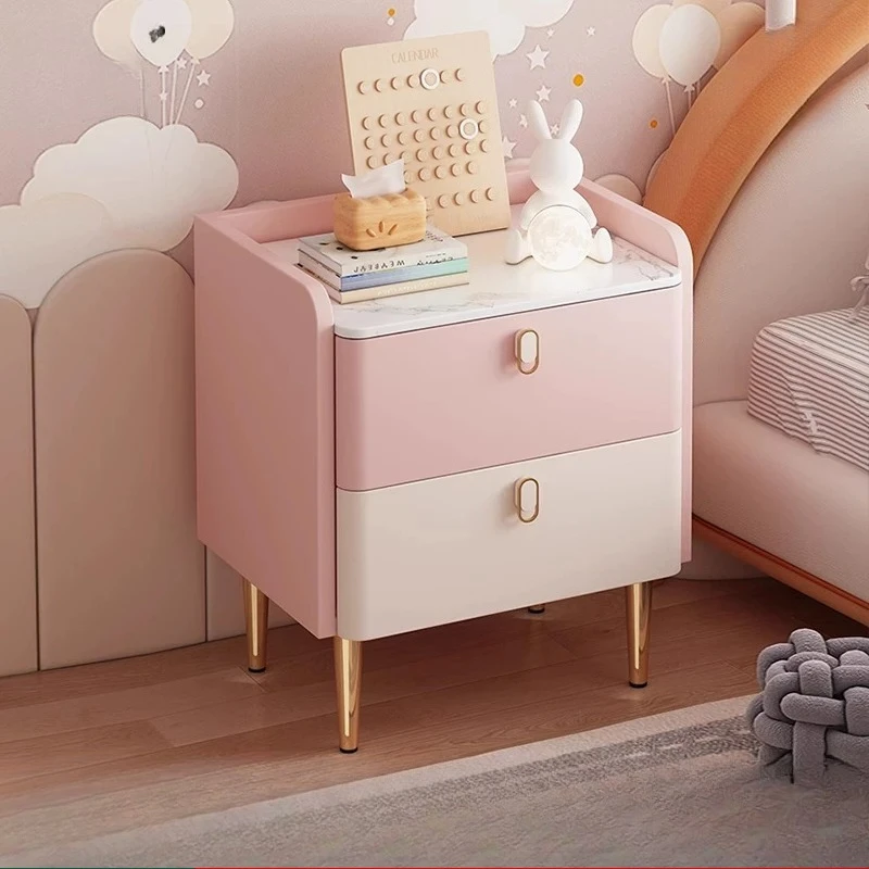 Italian Classic Nightstand Drawer White Cute Lounges Nordic Bedside Table Dorm Essentials Modern Mesitas De Noche Furniture Home