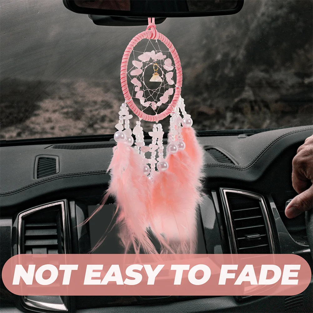 

2pcs Crystal Craftsmanship Hanging Ornament Handmade Plume Dreamcatcher Easy Maintenance Aesthetic Unique
