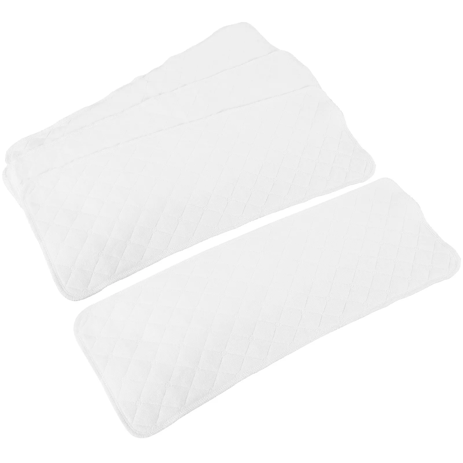 

5Pcs White Cotton Baby Diapers Reusable Nappies Newborn Soft 3 Layer Cloth Diapers Absorbent Burp Cloths Baby Wash Clothes