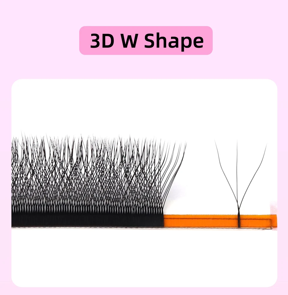 AGUUD Neue 5D W-förmige Wimpernverlängerung, automatisch blühende vorgefertigte Bloom Fans, gewebte Kleeblatt-Wimpern, weiche Feenwimpern aus Faux-Nerz – Detail 6