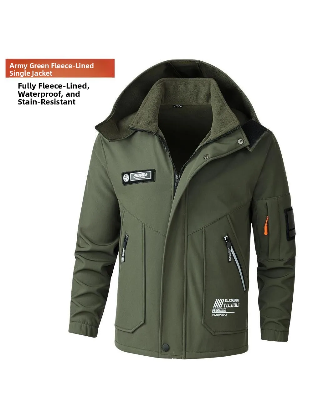 

Утепленный флисовый комплект для активного отдыха осень-зима: мужская повседневная водонепроницаемая ветрозащитная рабочая одежда, брюки карго и куртка